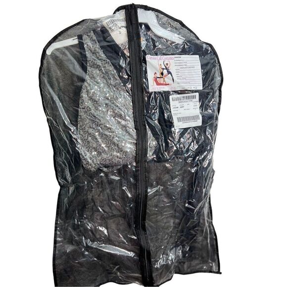 Curtain Call One Leg Dance Costume Leotard Child Size XL CXL Color Guard 3Pc NWT - Picture 8 of 14